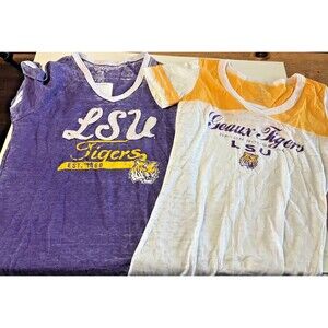 New LSU Tigers Women's T-Shirt Lot M NWT Shirts Geaux Tigers Cute Vintage Look